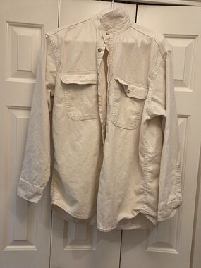 Fieldmaster Cream Lightweight Shirt Jacket - Utility Pockets